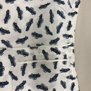 Old Navy White Lounge Pants with Vintage Antique Truck Print